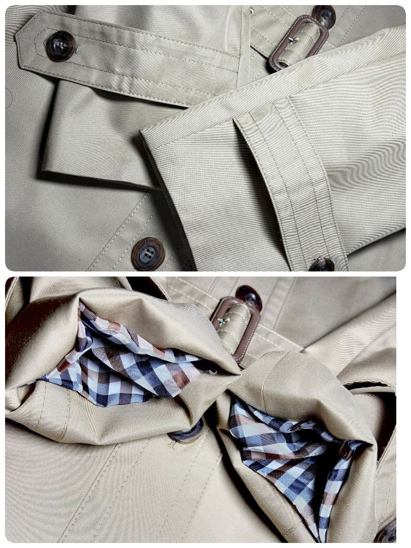 【定価15万】極美品 Aquascutum ステンカラー トレンチコート 15