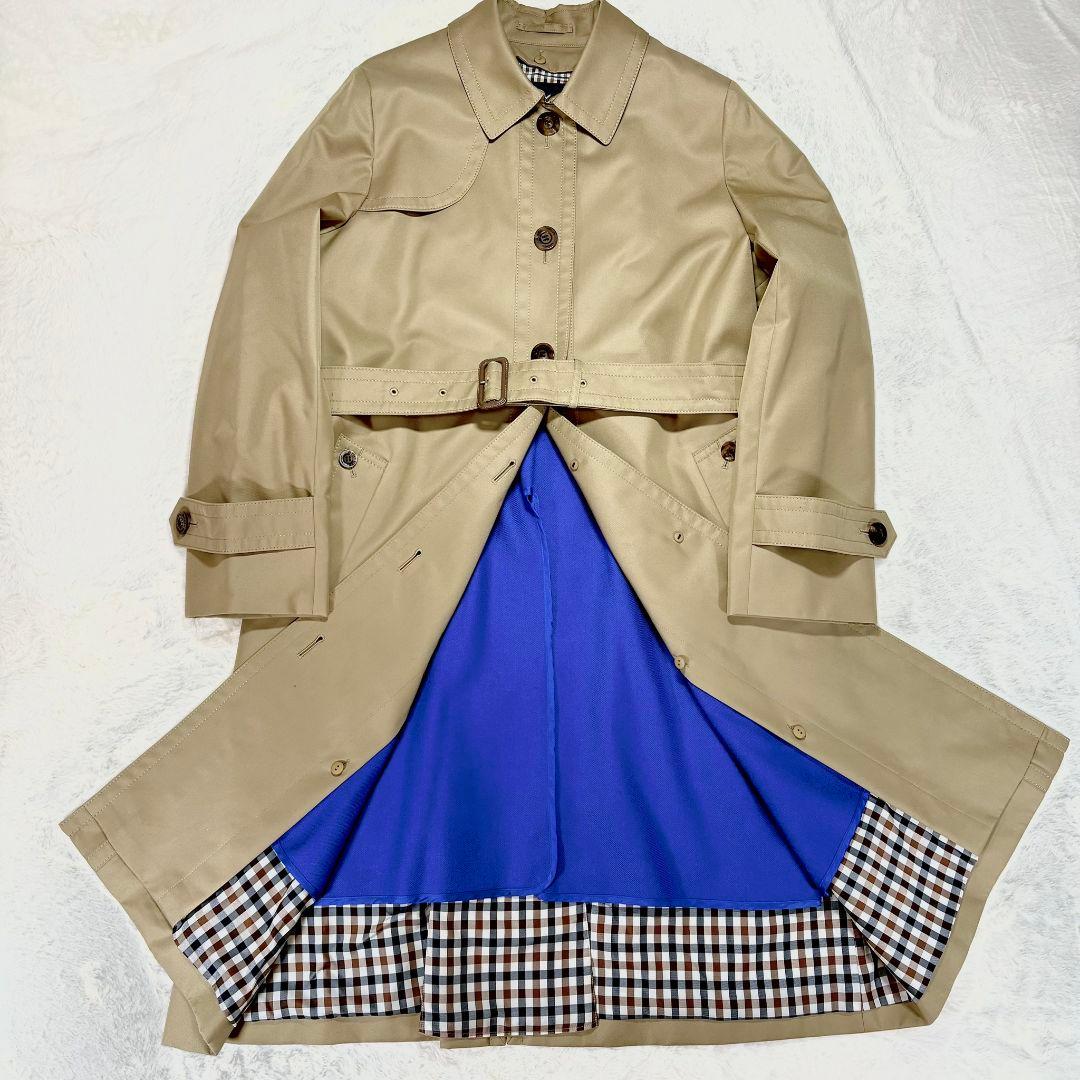 【定価15万】極美品 Aquascutum ステンカラー トレンチコート 15