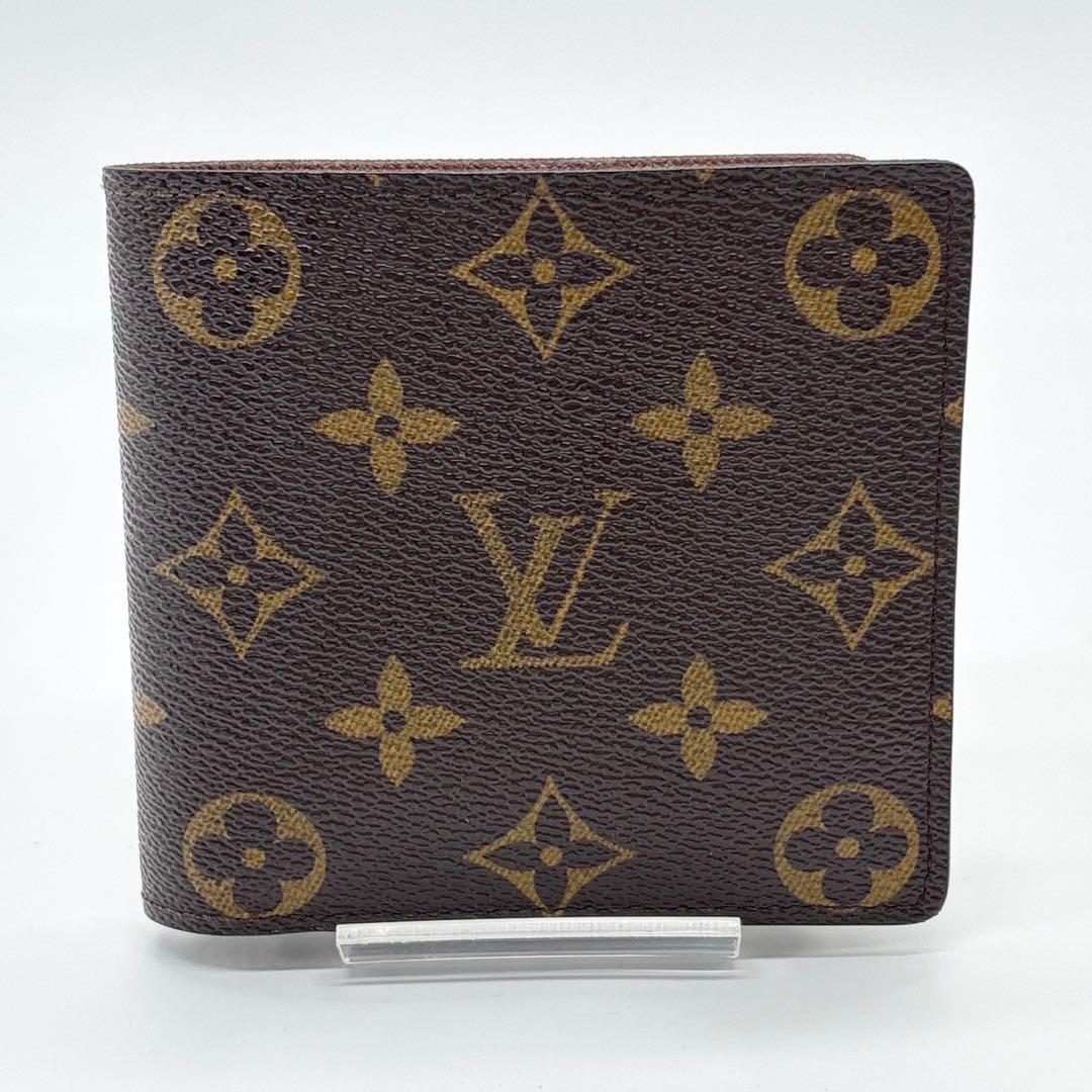 極美品 ルイヴィトン ポルトフォイユマルコ モノグラム 二つ折り M61675