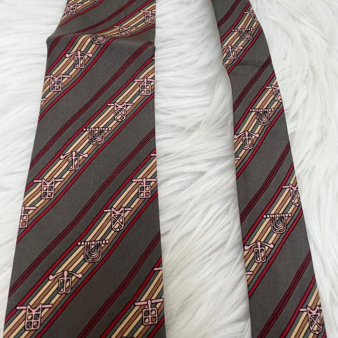 新品未使用品✨エルメス　HERMES ネクタイ　シルク100％　袋付き