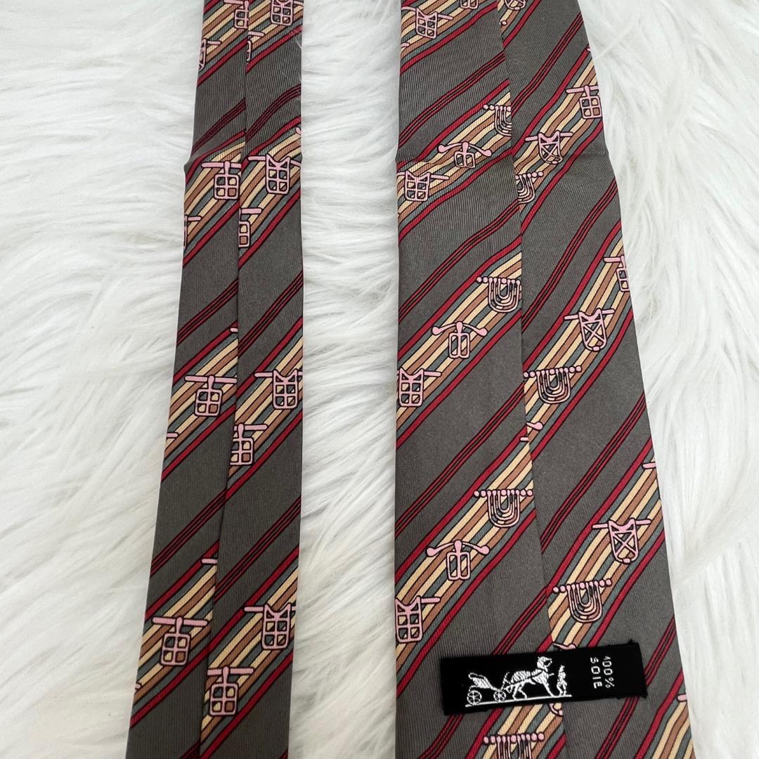 新品未使用品✨エルメス　HERMES ネクタイ　シルク100％　袋付き