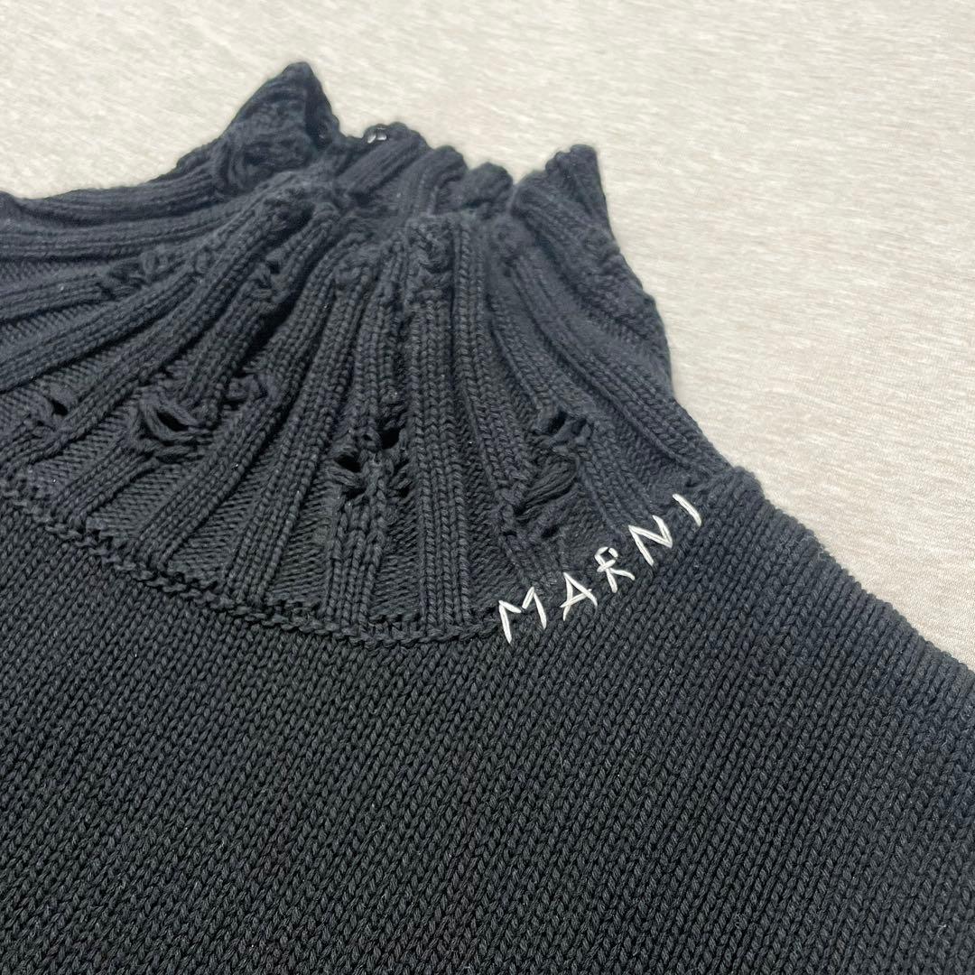 MARNI マルニ⭐︎ダメージニット ニットベスト/ブラック