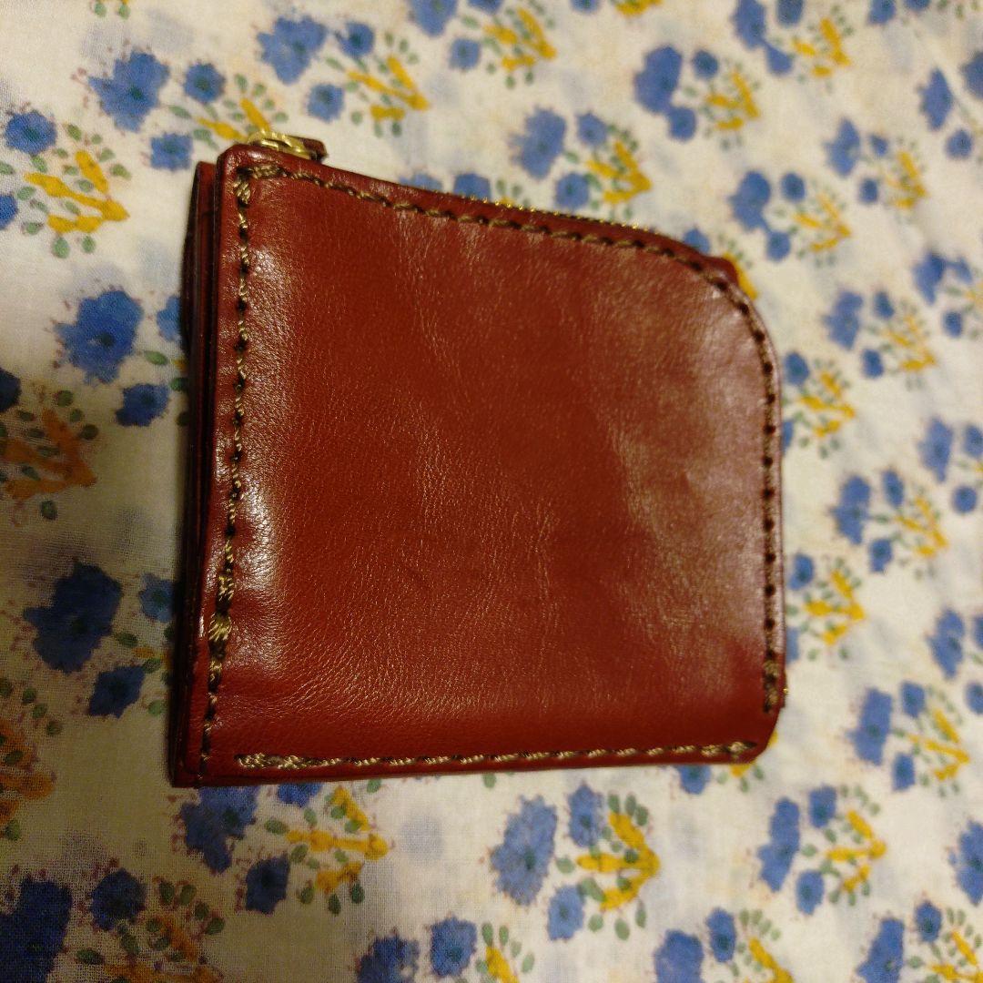 【美品】HERZ ヘルツ　ライトウォレット　2つ折り　ラウンド　チョコ　L字型