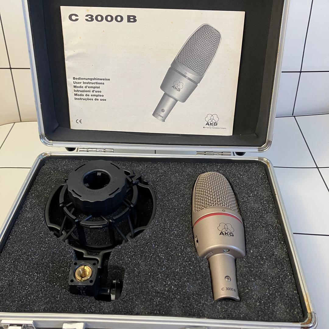 【美品】AKG C3000B ラージダイアフラム コンデンサマイク 動作確認済み