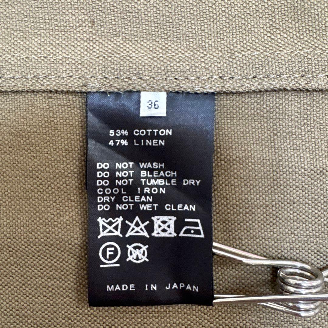 新品 タグ付 IENA イエナ ルドーム リネン ウエスト紐 カーキ 36