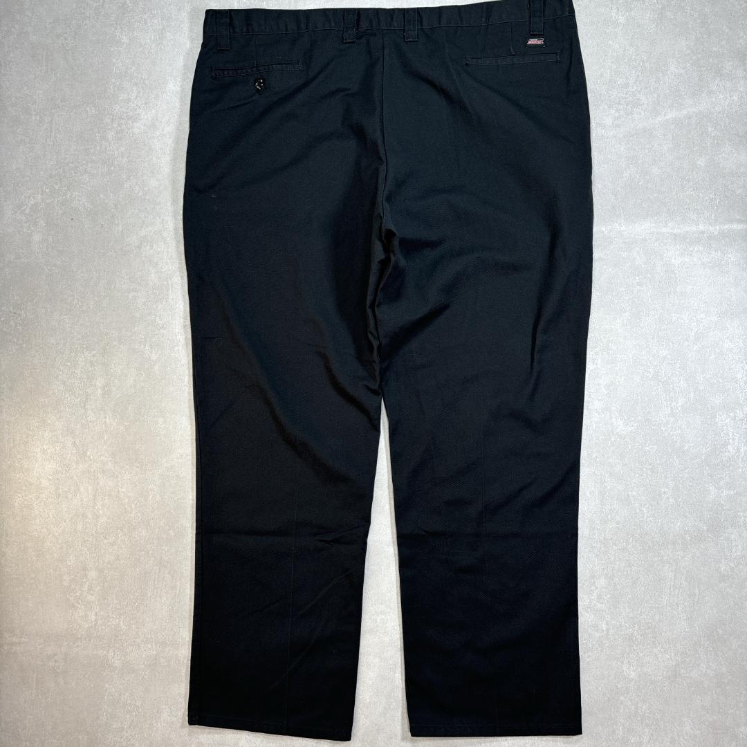 ３枚ディッキーズ　ブラックチノパン　ビックサイズパンツ　古着W46 L32