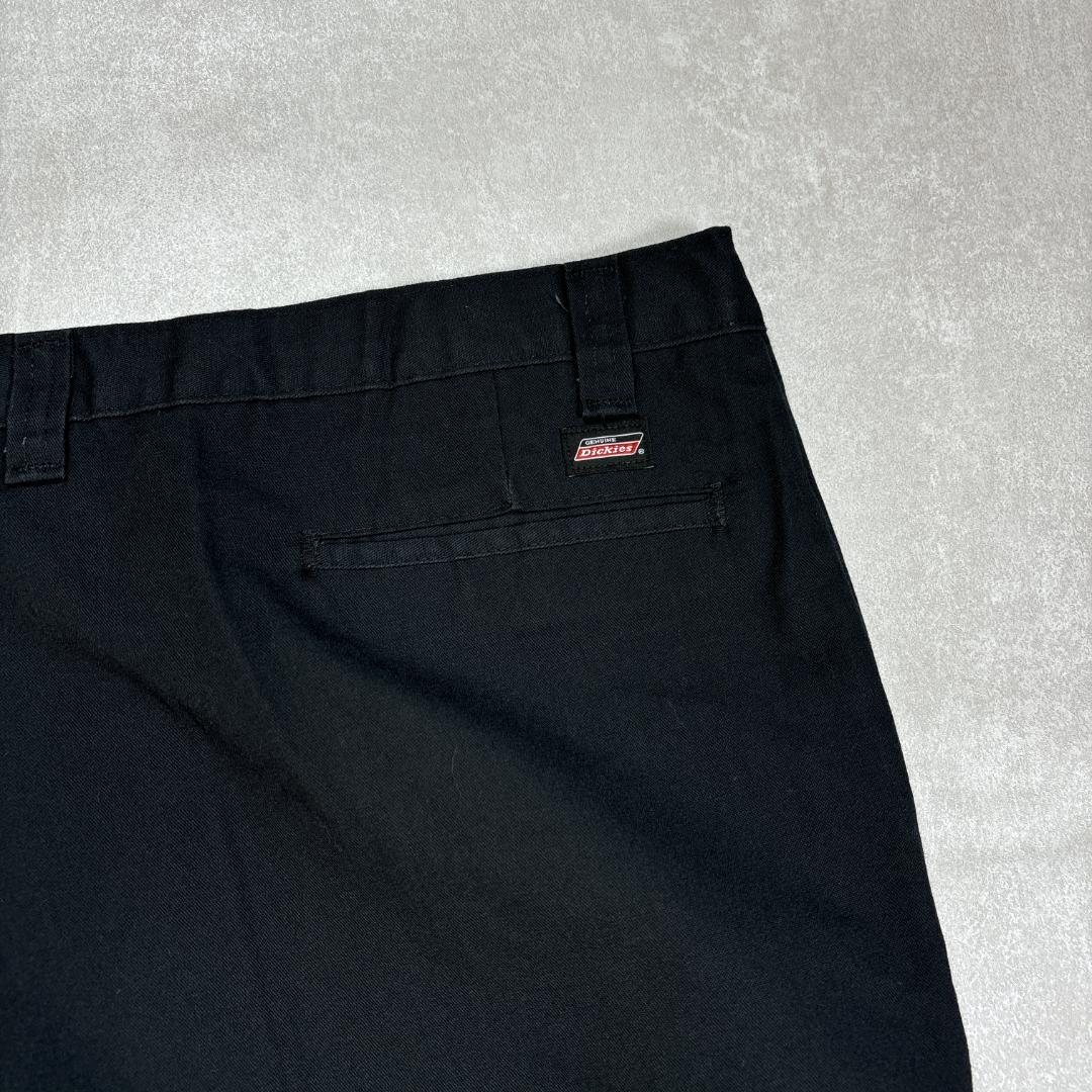 ３枚ディッキーズ　ブラックチノパン　ビックサイズパンツ　古着W46 L32