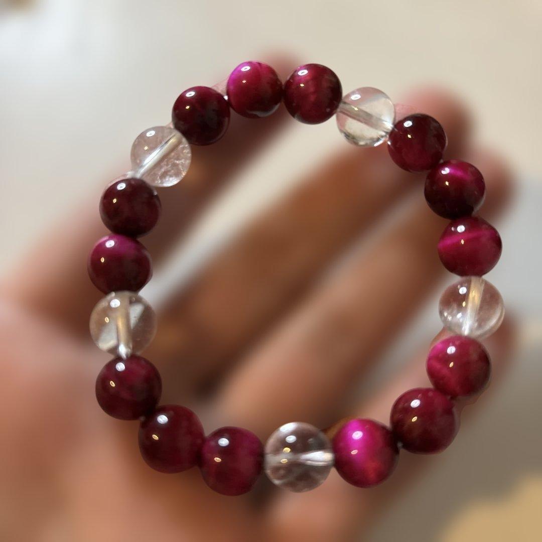 ネパールヒマラヤにあるすっごい水晶を入れたピンクタイガーアイたん！ズンズンくる！