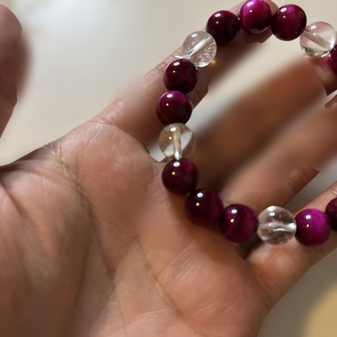 ネパールヒマラヤにあるすっごい水晶を入れたピンクタイガーアイたん！ズンズンくる！