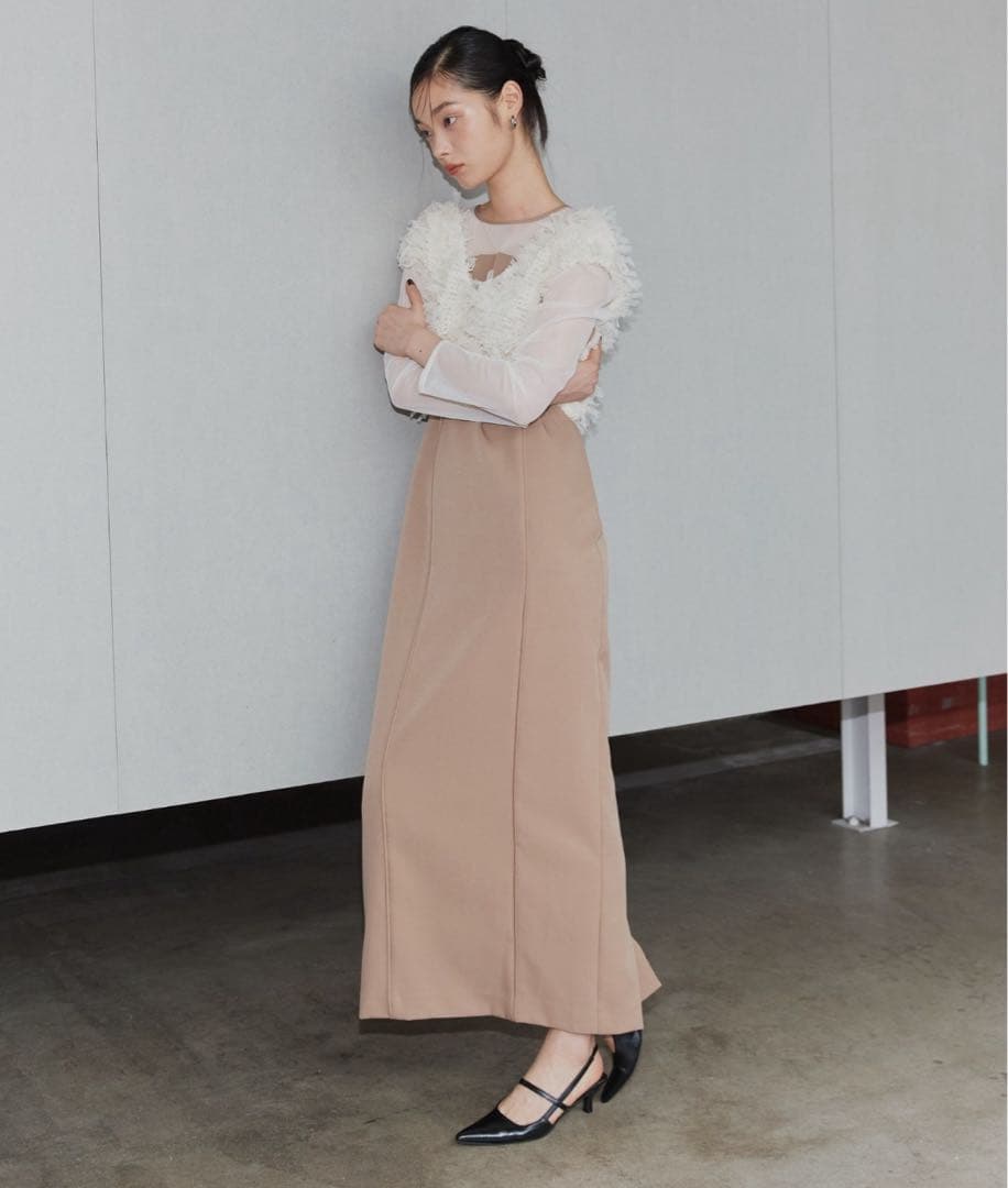 アンドレスド ANDRESD オケージョンドレス　ベージュ　L niana