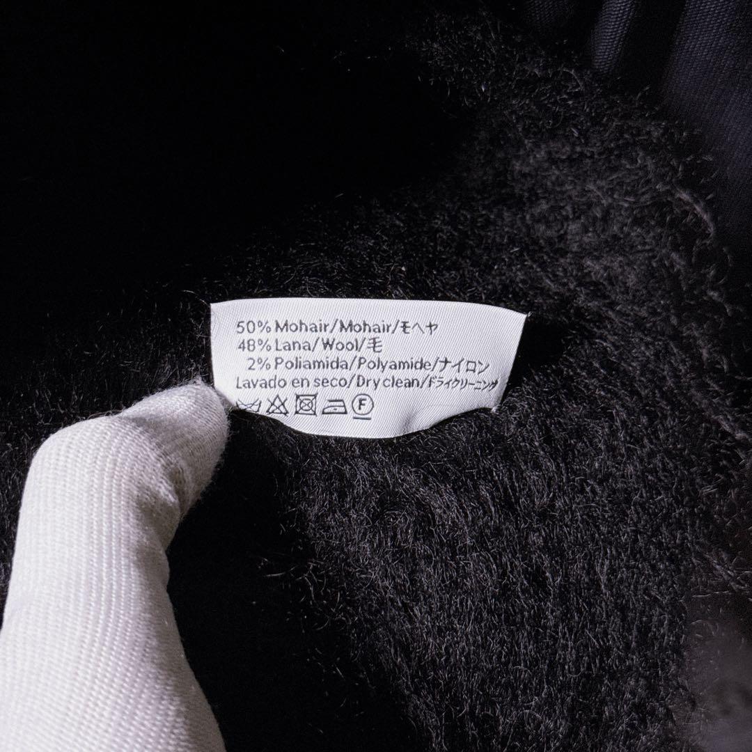 【未使用】LOEWE マフラー モヘア アナグラム フリンジ ブラック ロング