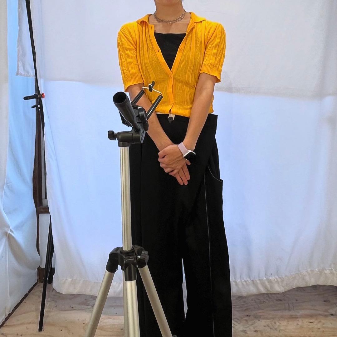 花Diorディオールサマーニット前開きシャツリブニット橙色