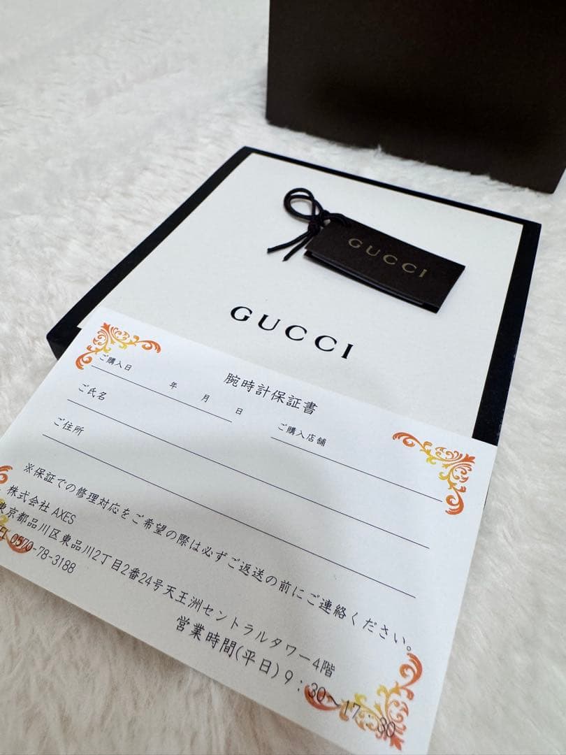 GUCCI 腕時計　レディース　ピンクシェル　6800L 美品 電池切れ 箱付き
