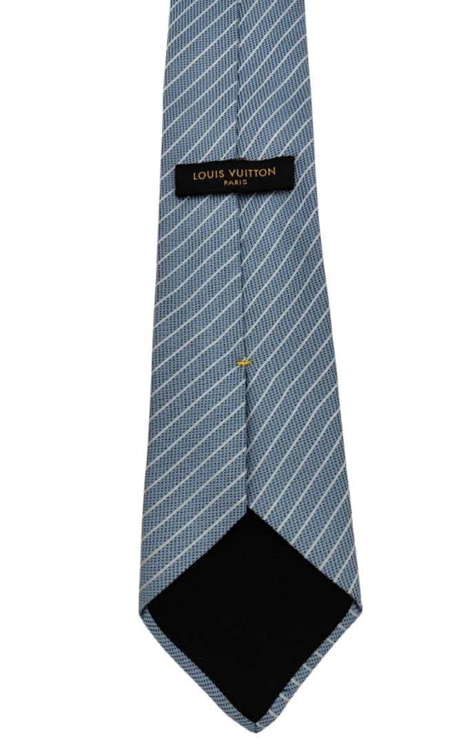 【LOUISVUITTON】美品　レジメンタル　ネクタイ　メンズ　スカイブルー