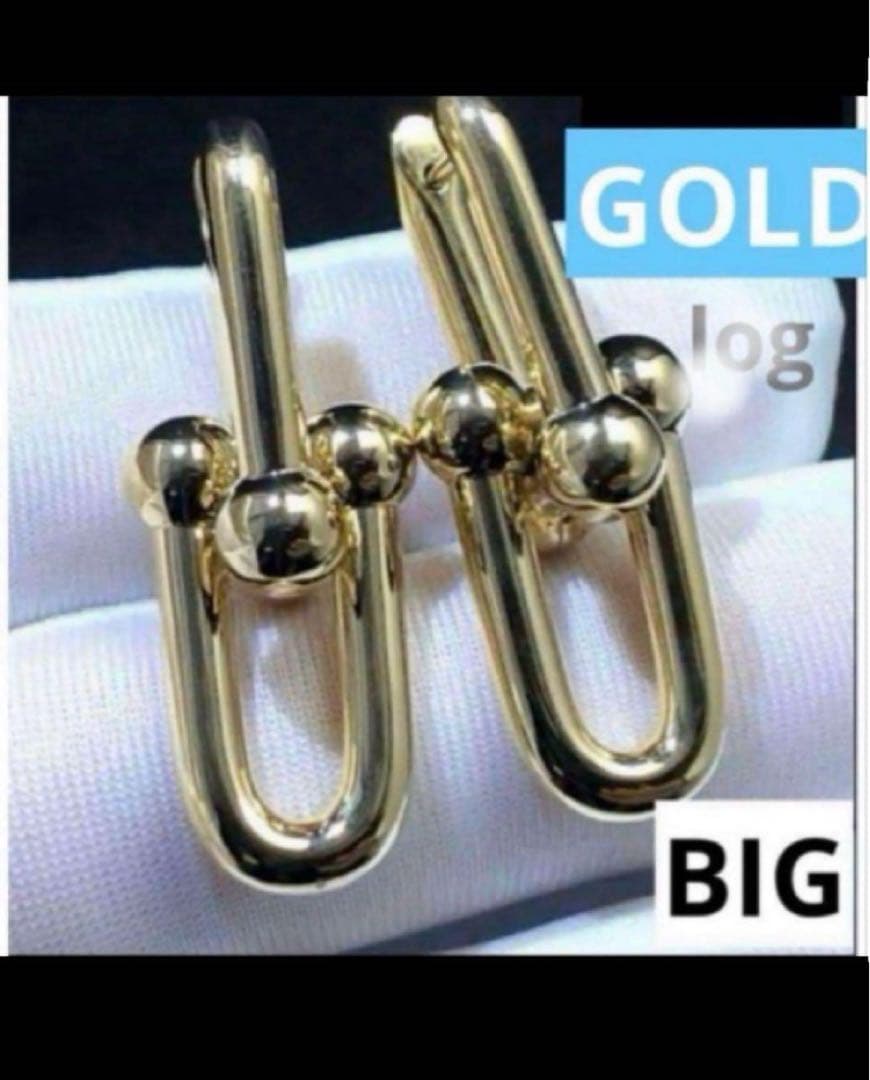 ✨ハイクオリティ✨ハードウェア　モデル　海外セレブ　ゴールド　ピアス　BIG！
