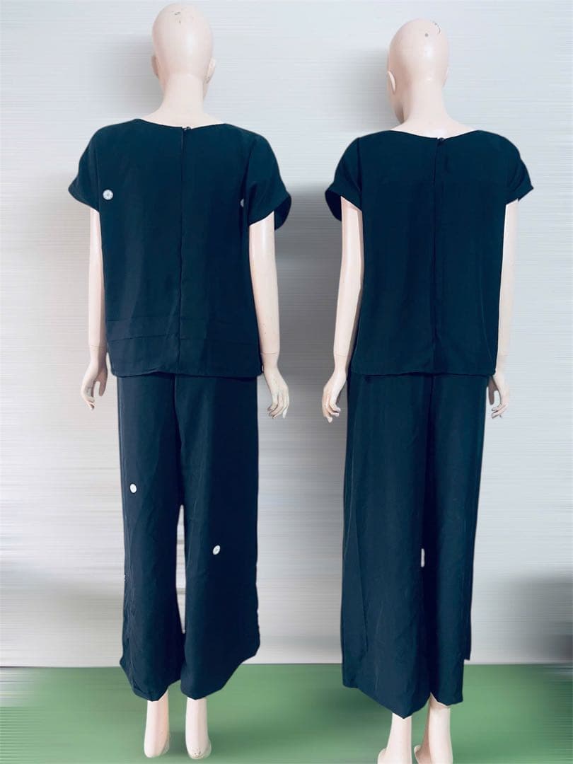 ぎど　ワンピース　Lサイズ　黒の長袖ワンピース（紐でしばる物）