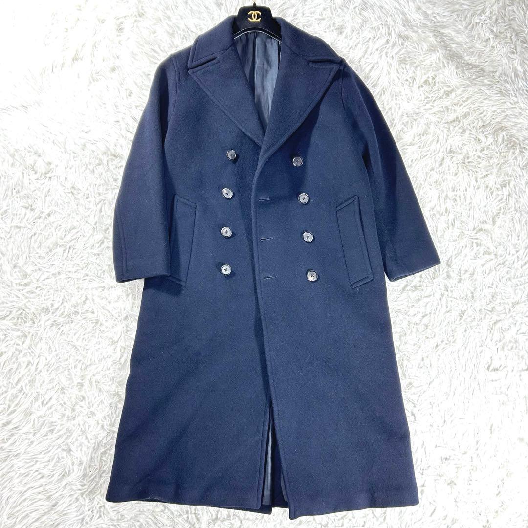 美品✨AURALEE BEAVER MELTON LONG P-COAT 紺　0