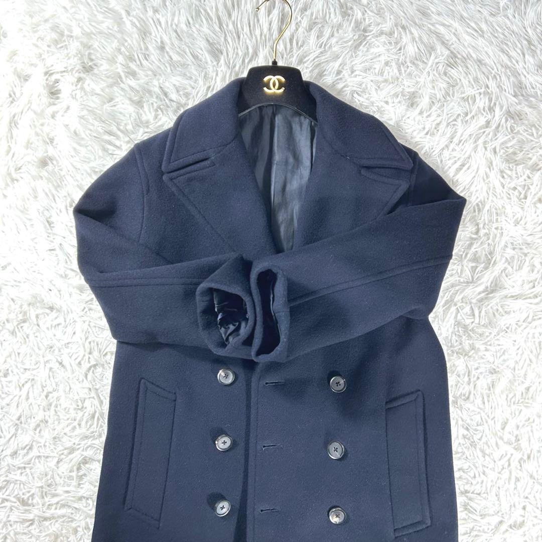 美品✨AURALEE BEAVER MELTON LONG P-COAT 紺　0