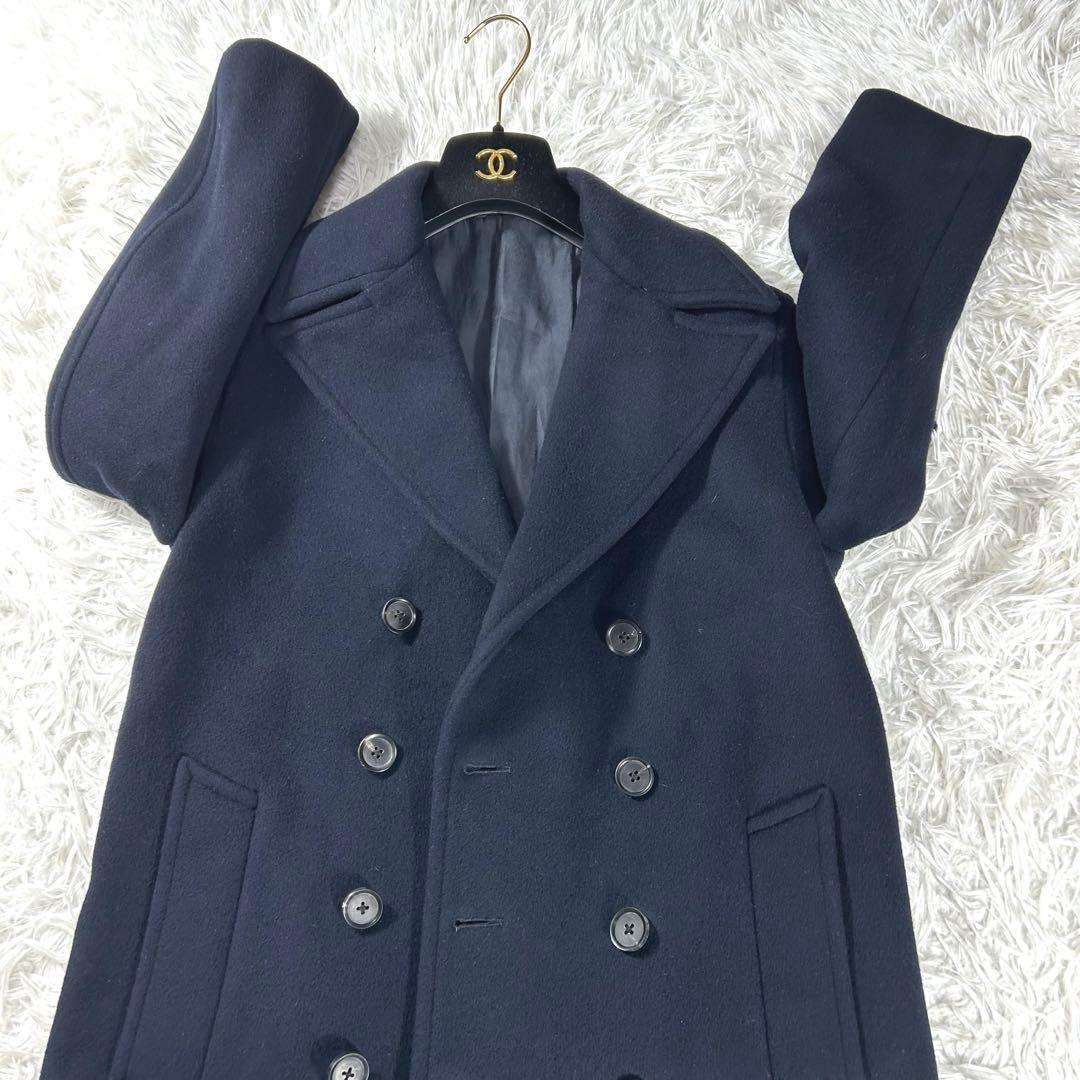 美品✨AURALEE BEAVER MELTON LONG P-COAT 紺　0