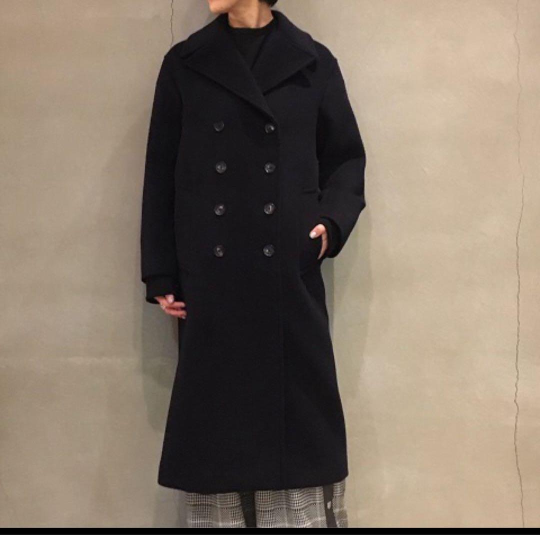 美品✨AURALEE BEAVER MELTON LONG P-COAT 紺　0