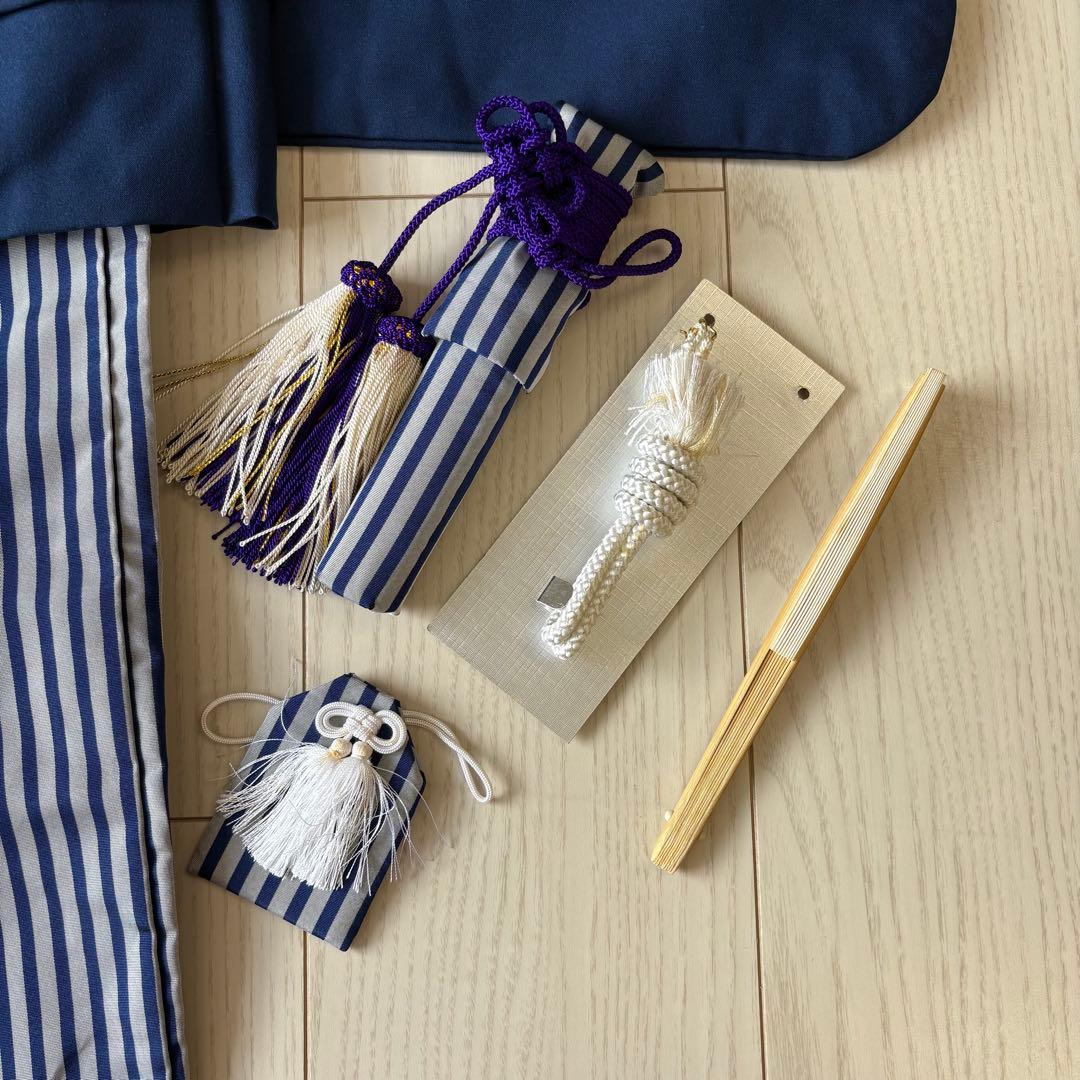 男の子　袴　七五三 紺色　美品　5歳　着物