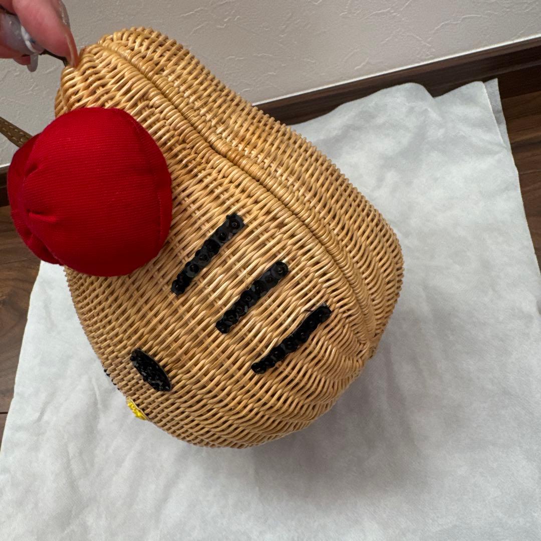 MIKA　ニーナミュウ　ハローキティ かごバッグ 赤いリボン