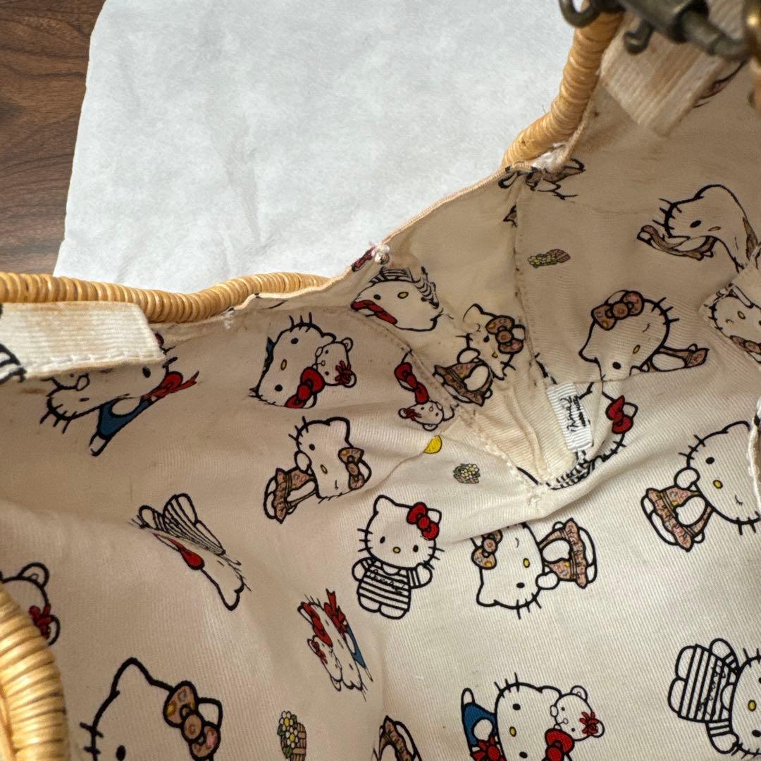 MIKA　ニーナミュウ　ハローキティ かごバッグ 赤いリボン