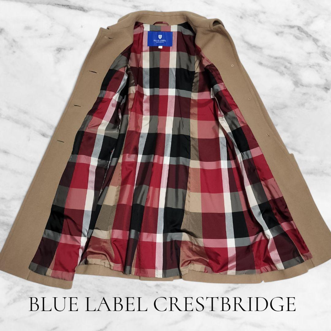 美品✨️ ブルーレーベルクレストブリッジ ロングコート チェック柄 36