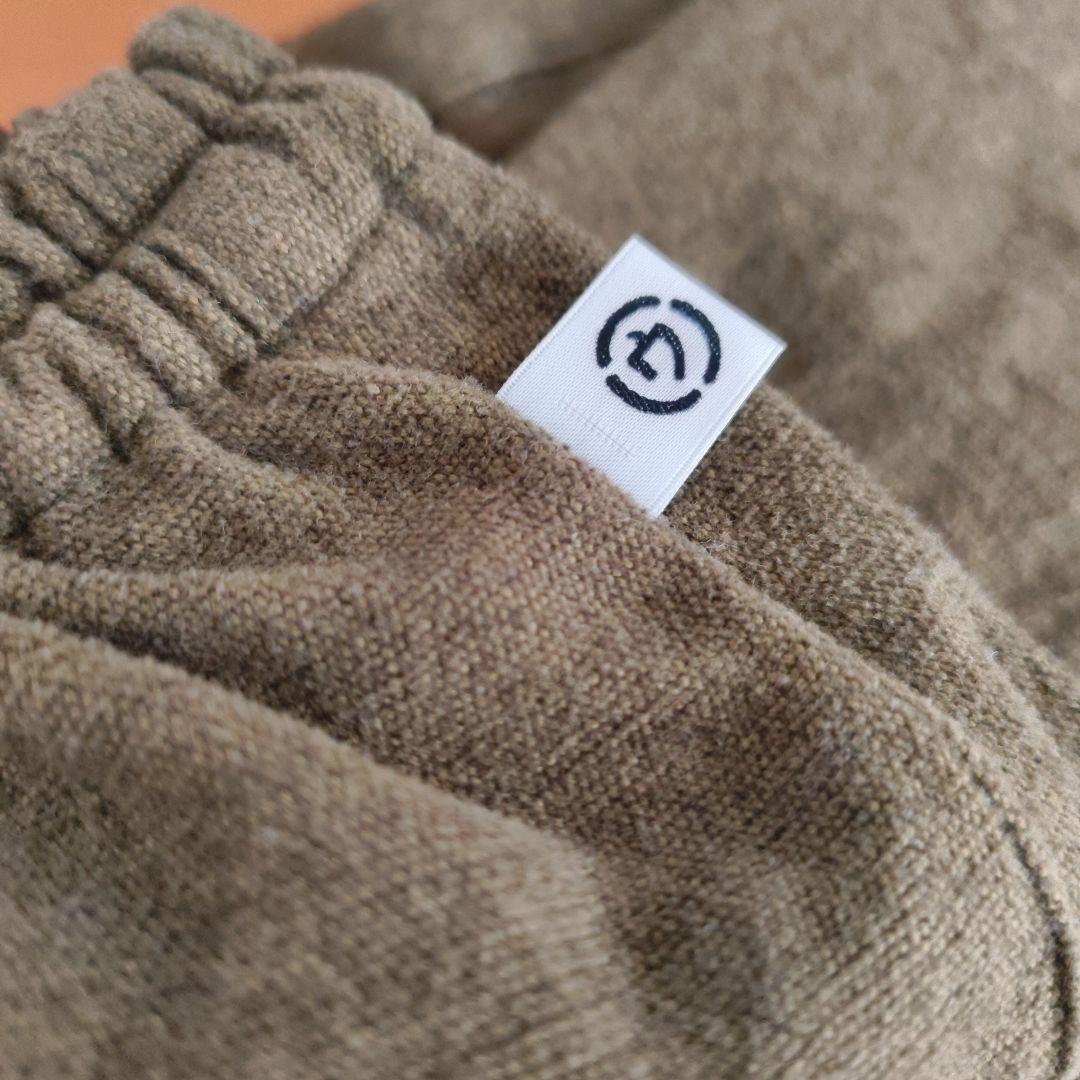 キナリノモール うなぎの寝床｜久留米 絣のもんペ 綿モール （無地）モスグリーン