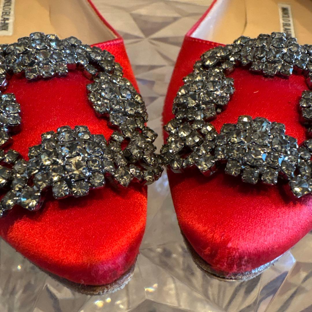 mama様マノロブラニク HANGISI ハンギシ フラット36 バレエシューズ