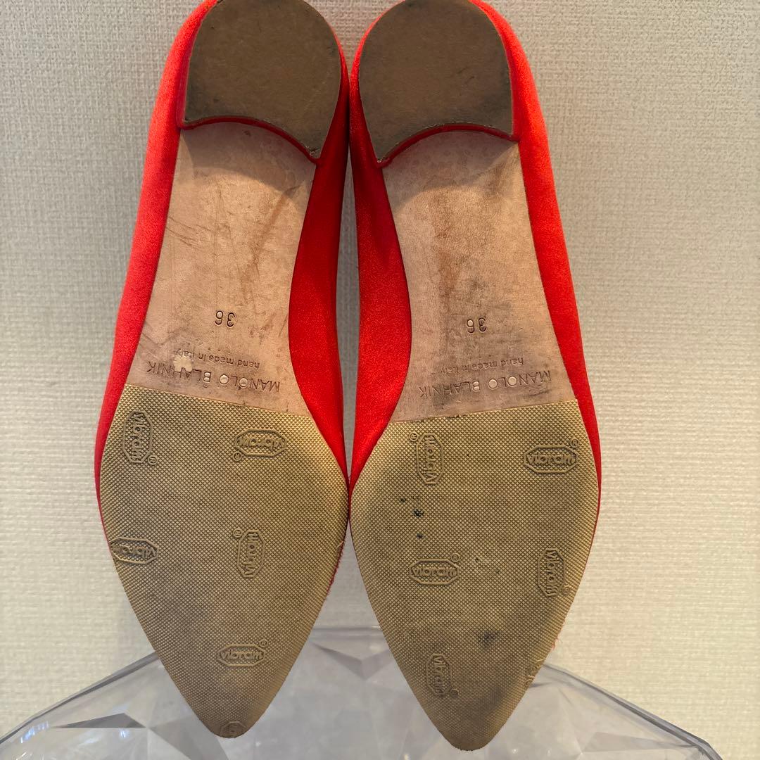 mama様マノロブラニク HANGISI ハンギシ フラット36 バレエシューズ