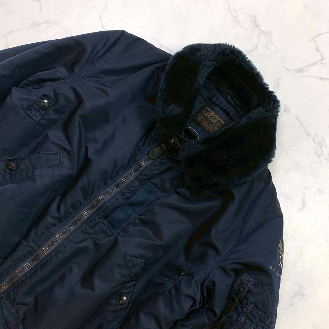 50s復刻★ USA製 ALPHA B-15C ネイビー 40　E104