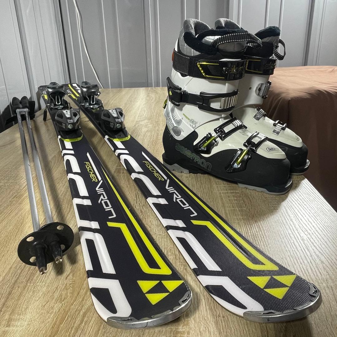 FISCHER162cm SALOMON26/26.5cm スキーセット