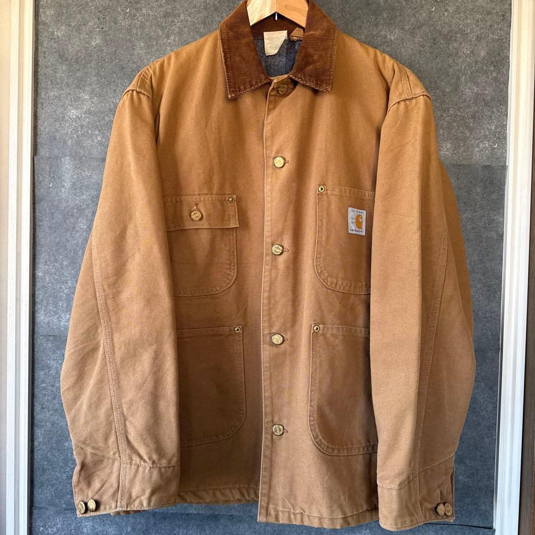 希少 星タグ Carhartt ミシガン チョアコート USA製 100周年
