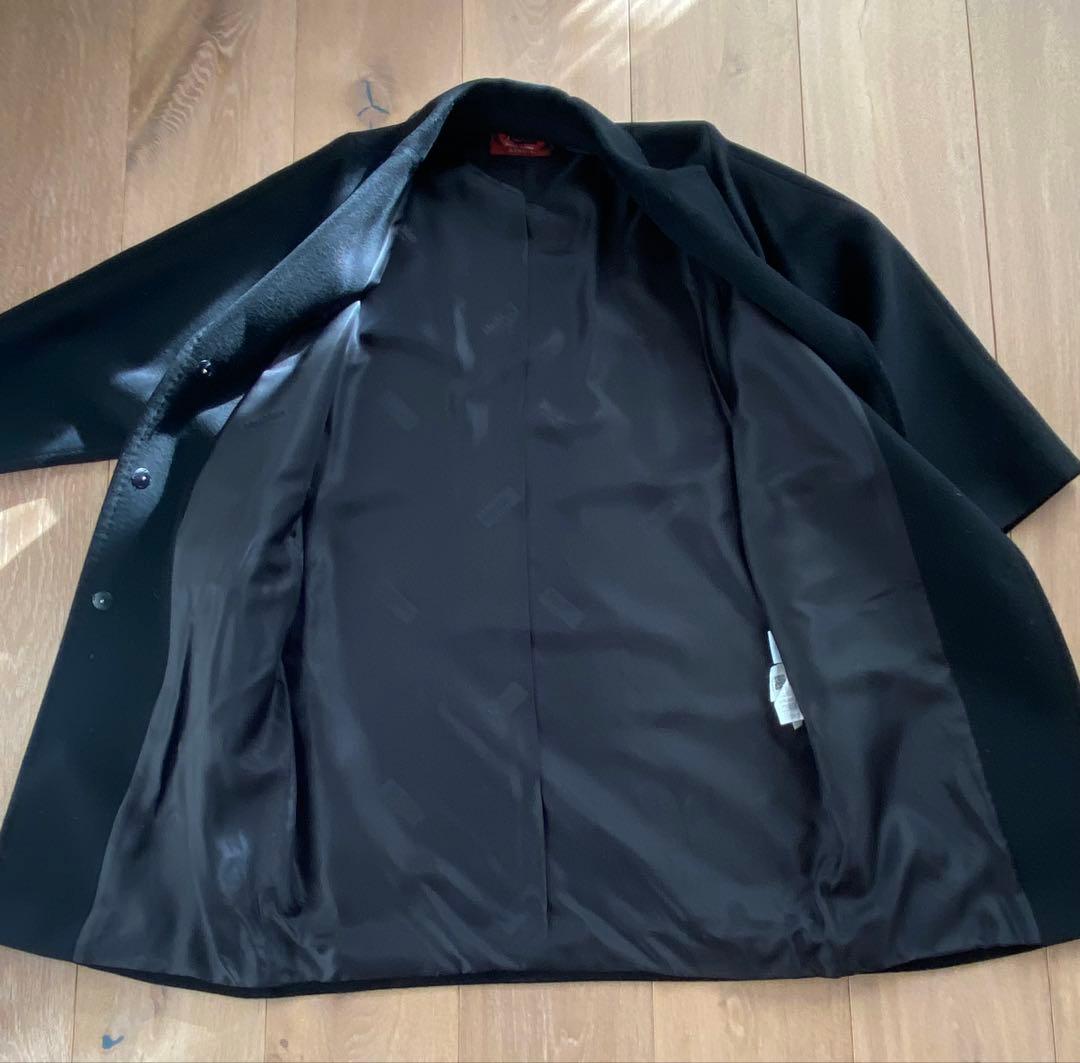 美品　MaxMaraStudioバージンウールコート　黒