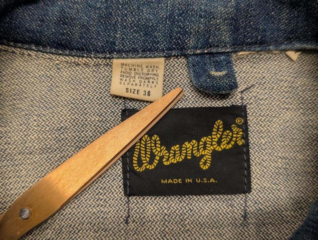 usa製 70s Wrangler 127MJ デニムジャケット サイズ38