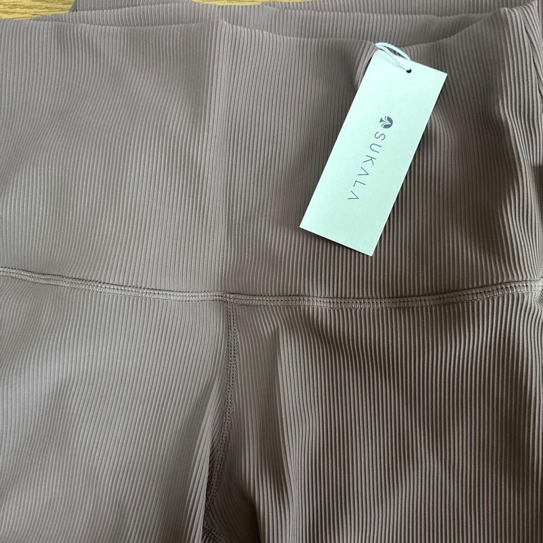 SYKALA リブタンクトップ Lサイズ モーブ　　上下セット