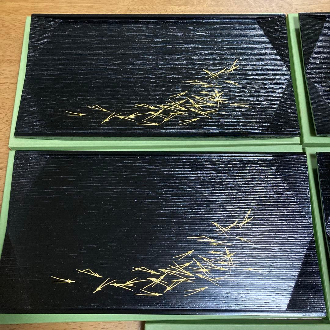 【美品】京都　平安象彦　松葉ゲストプレート 5枚　5客　セット