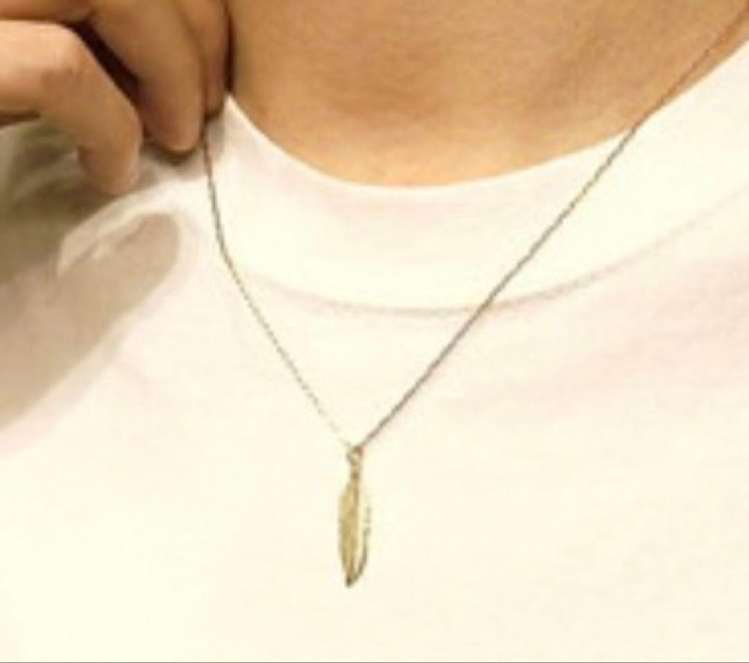 フェザー 18金無垢 ペンダントトップ ハンドメイド K18