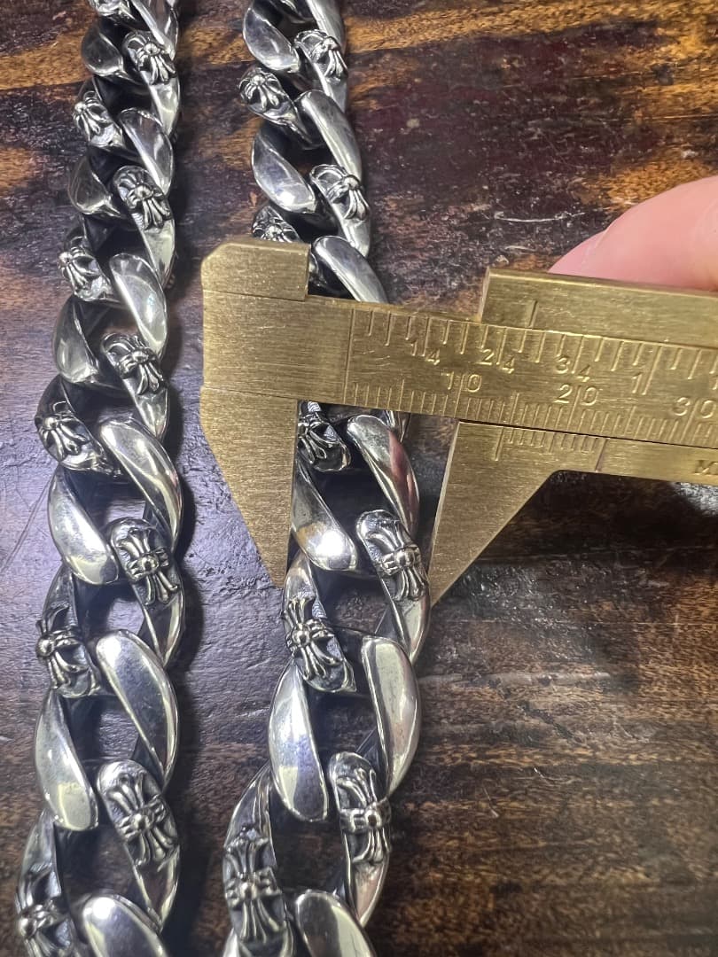 バイカー必須　ウォレット用プレーン　シルバーチェーン　TYPE1　QBKL012