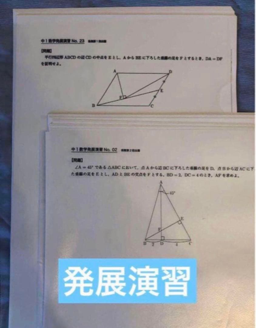 【フルセット　独学可】鉄緑会 中1 数学　基礎講座 通年セット　大容量プリント付