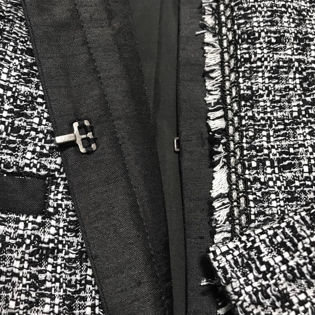 23区　新品タグ付き　2025年　32サイズ　定価42,900円　ツイード白黒銀