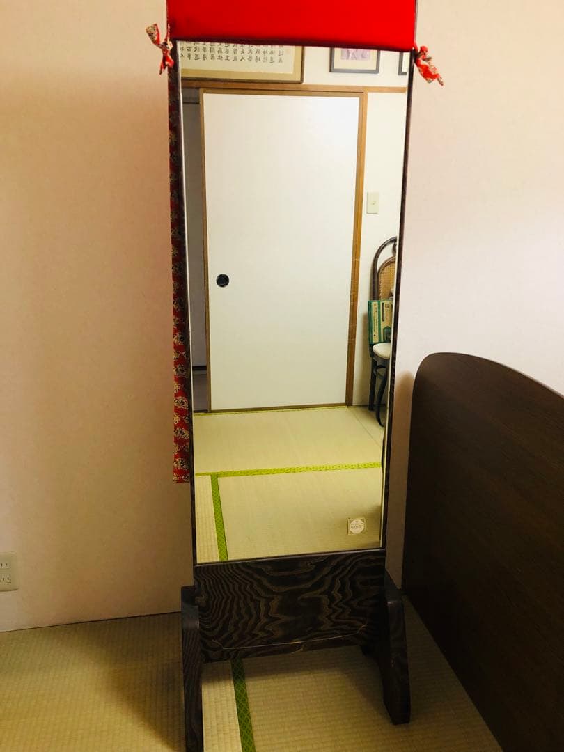 和風スタンドミラー(姿見)