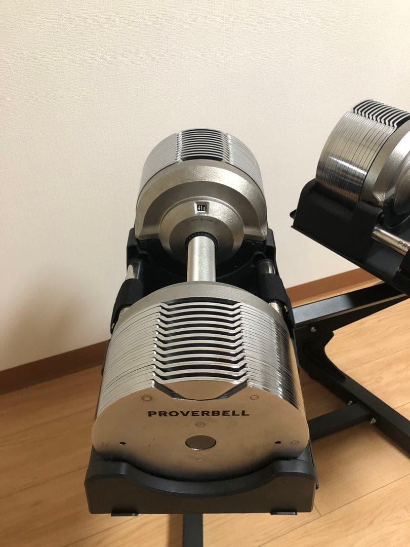 ①プロバーベル41.5kg×2(専用スタンド付き)