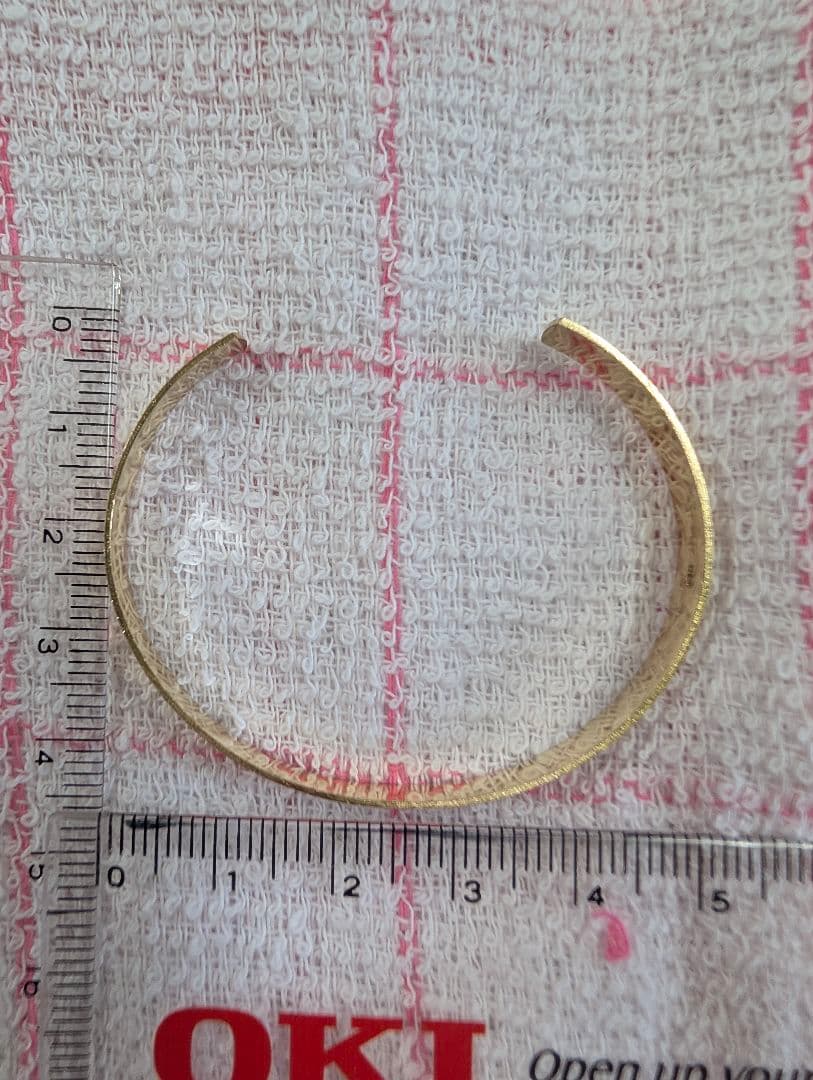 K18 ハンドメイド バングル 7.3g