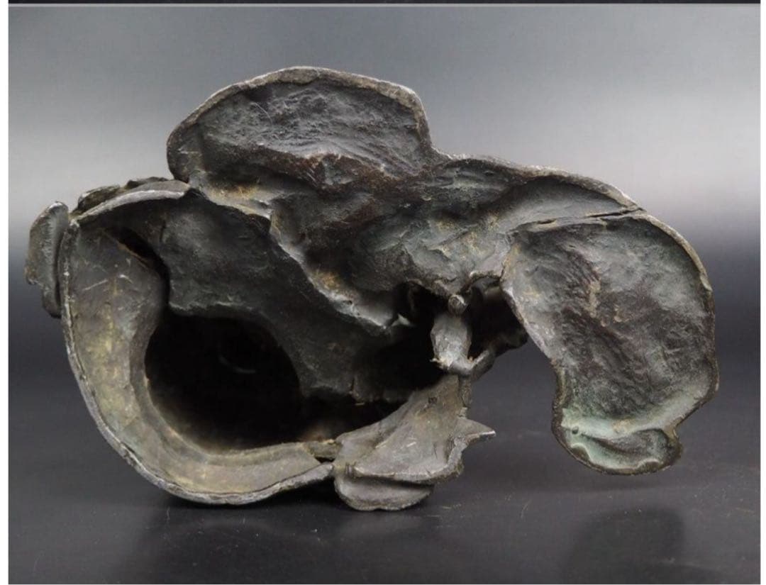 勝俣博　送料無料　時代物　良寛僧侶像　木箱付