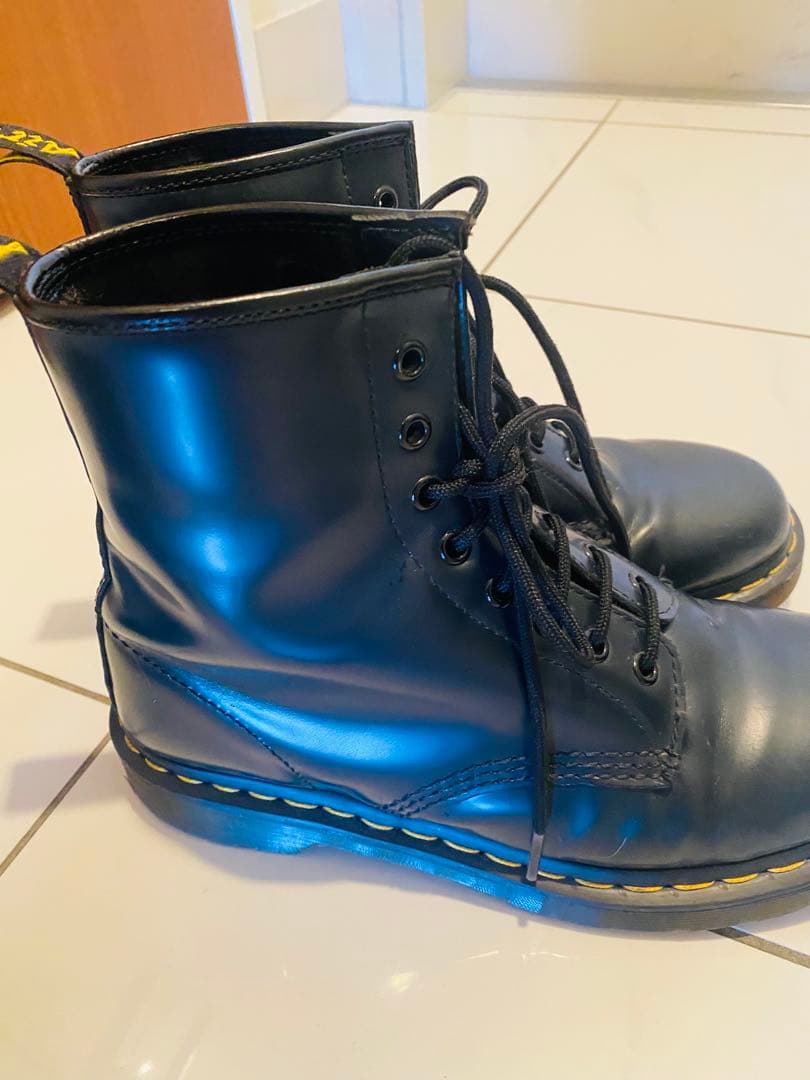 Dr.Martensレザーハイカット27センチ　ネイビーブーツ