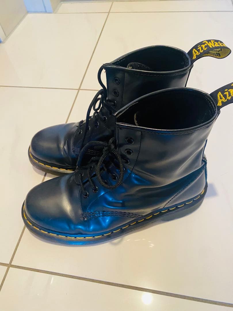 Dr.Martensレザーハイカット27センチ　ネイビーブーツ