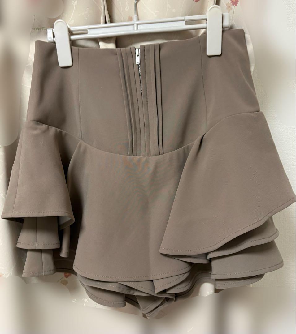 SNIDEL レイヤードフリルミニスカショーパン