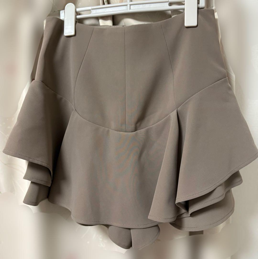 SNIDEL レイヤードフリルミニスカショーパン